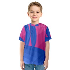 Magenta And Blue Landscape Kid s Sport Mesh Tee