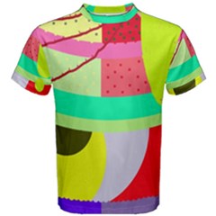 Colorful Abstraction By Moma Men s Cotton Tee by Valentinaart