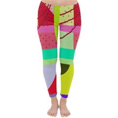 Colorful Abstraction By Moma Winter Leggings  by Valentinaart