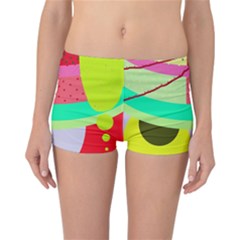 Colorful Abstraction By Moma Reversible Boyleg Bikini Bottoms