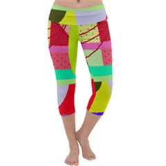 Colorful Abstraction By Moma Capri Yoga Leggings