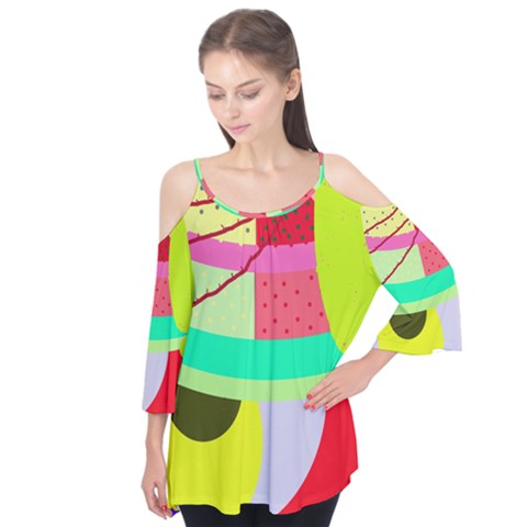 Colorful Abstraction By Moma Flutter Tees by Valentinaart