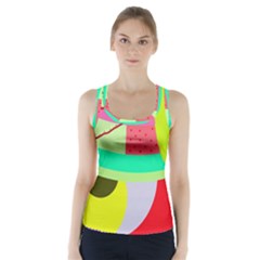 Colorful Abstraction By Moma Racer Back Sports Top by Valentinaart