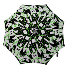 Black, White And Green Chaos Hook Handle Umbrellas (small)