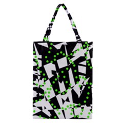 Black, White And Green Chaos Classic Tote Bag