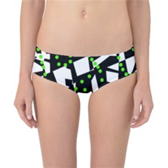 Black, White And Green Chaos Classic Bikini Bottoms