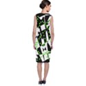 Black, white and green chaos Classic Sleeveless Midi Dress View2