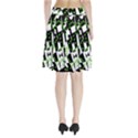 Black, white and green chaos Pleated Skirt View2