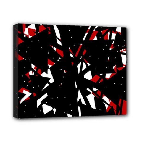 Black, Red And White Chaos Canvas 10  X 8  by Valentinaart