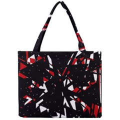 Black, Red And White Chaos Mini Tote Bag by Valentinaart