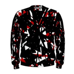 Black, Red And White Chaos Men s Sweatshirt by Valentinaart