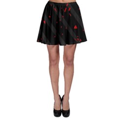 Black And Red Skater Skirt by Valentinaart