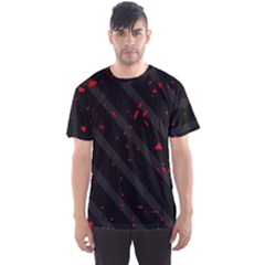 Black And Red Men s Sport Mesh Tee