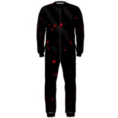 Black And Red Onepiece Jumpsuit (men)  by Valentinaart