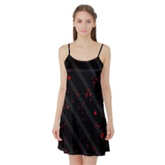 Black And Red Satin Night Slip