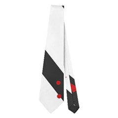 Elegant Black, Red And White Lines Neckties (two Side)  by Valentinaart