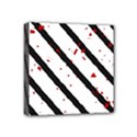 Elegant black, red and white lines Mini Canvas 4  x 4  View1