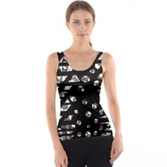 Gray Abstract Design Tank Top