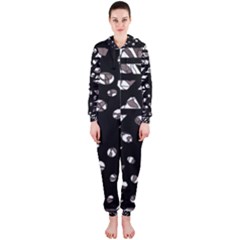 Gray Abstract Design Hooded Jumpsuit (ladies) 