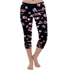 Red Freedam Capri Yoga Leggings