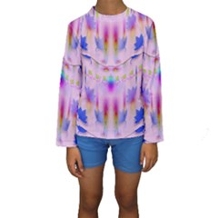 Rainbows And Leaf In The Moonshine Kid s Long Sleeve Swimwear