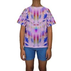 Rainbows And Leaf In The Moonshine Kid s Short Sleeve Swimwear