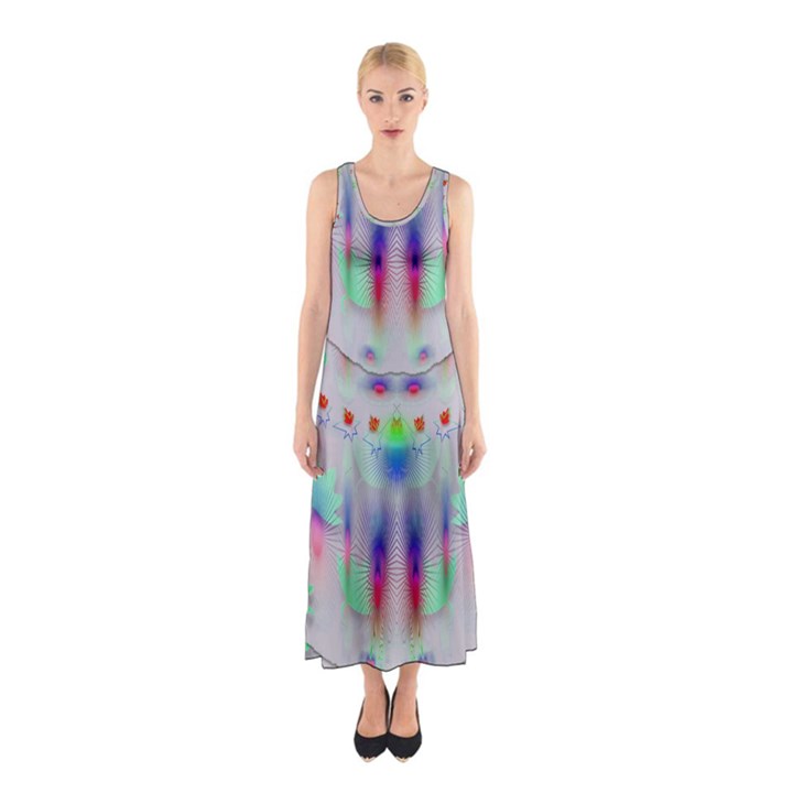 Rainbows In The Moonshine Sleeveless Maxi Dress