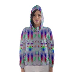 Rainbows In The Moonshine Hooded Wind Breaker (women)