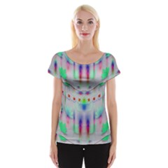 Rainbows In The Moonshine Women s Cap Sleeve Top