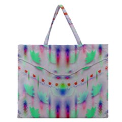 Rainbows In The Moonshine Zipper Large Tote Bag