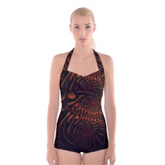 Untitled 2 Boyleg Halter Swimsuit 