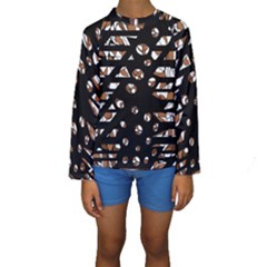 Brown Freedom  Kid s Long Sleeve Swimwear