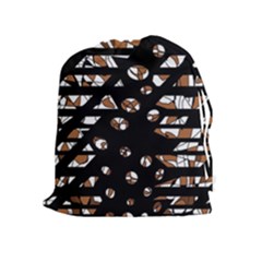 Brown Freedom  Drawstring Pouches (extra Large)