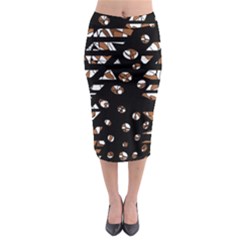 Brown Freedom  Midi Pencil Skirt