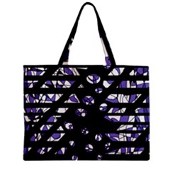 Purple Freedom Zipper Mini Tote Bag by Valentinaart