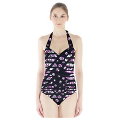 Magenta Freedom Halter Swimsuit