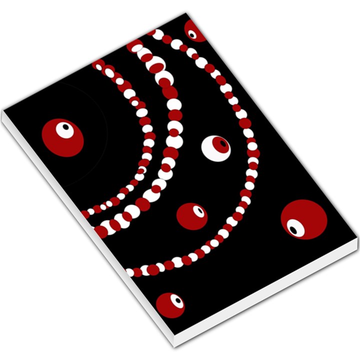 Red pearls Large Memo Pads