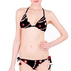 Red Pearls Bikini Set