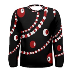 Red Pearls Men s Long Sleeve Tee by Valentinaart