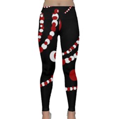 Red Pearls Yoga Leggings 