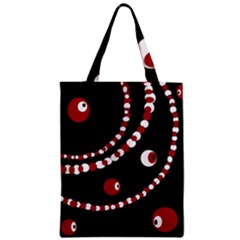 Red Pearls Zipper Classic Tote Bag by Valentinaart