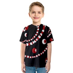 Red Pearls Kid s Sport Mesh Tee