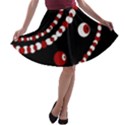 Red pearls A-line Skater Skirt View1