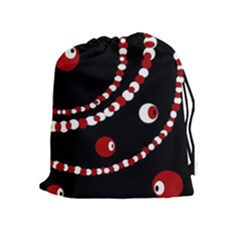 Red Pearls Drawstring Pouches (extra Large)