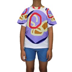 Abstract Circle Kid s Short Sleeve Swimwear