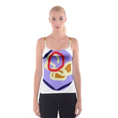 Abstract Circle Spaghetti Strap Top