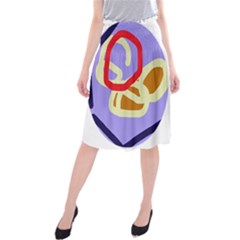 Abstract Circle Midi Beach Skirt