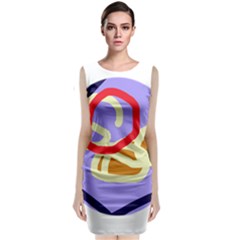 Abstract Circle Classic Sleeveless Midi Dress