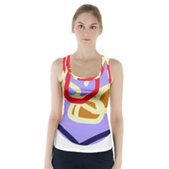 Abstract Circle Racer Back Sports Top