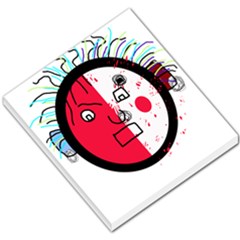 Angry Transparent Face Small Memo Pads by Valentinaart